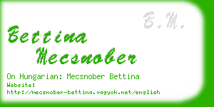 bettina mecsnober business card